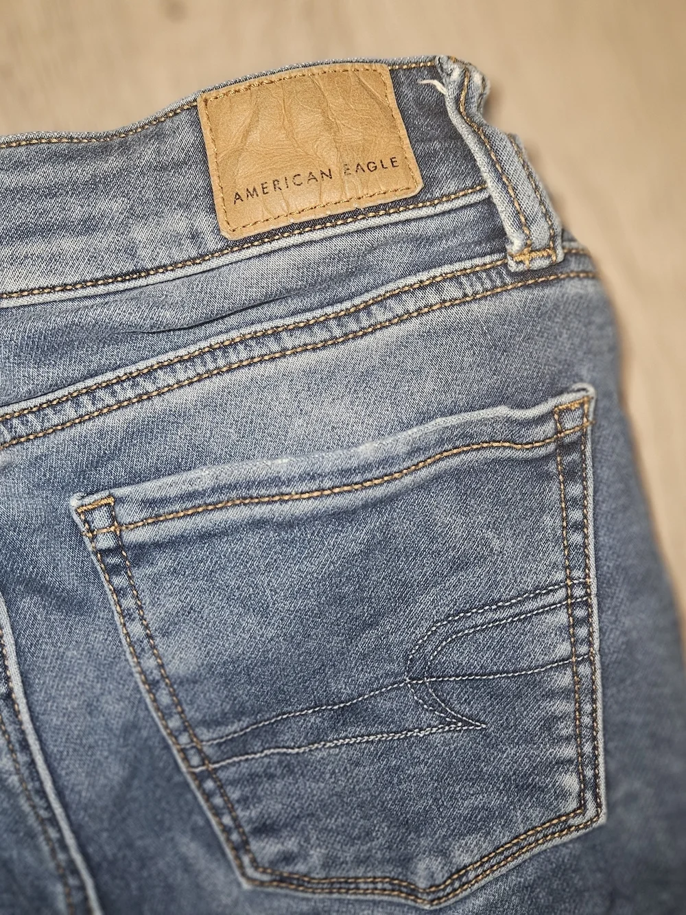 American Eagle Outfitters Ripped Hi-Rise Skinny Jeans - Blue